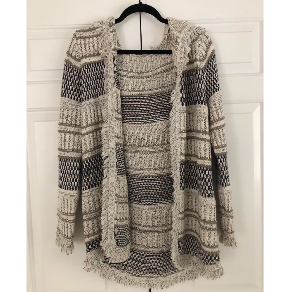 Patterned Cream/Black/Brown Sweater